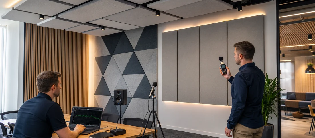 On-site acoustic testing and commissioning
